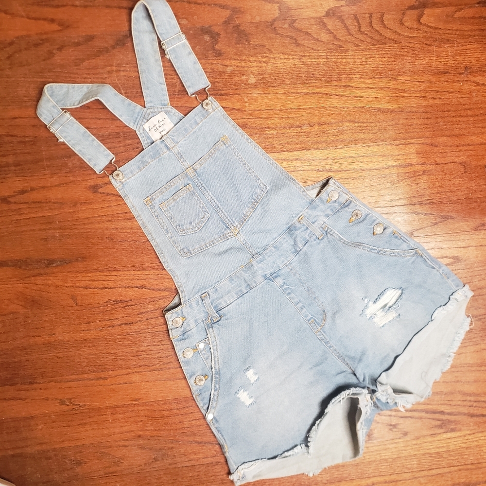 Denim Short Overalls